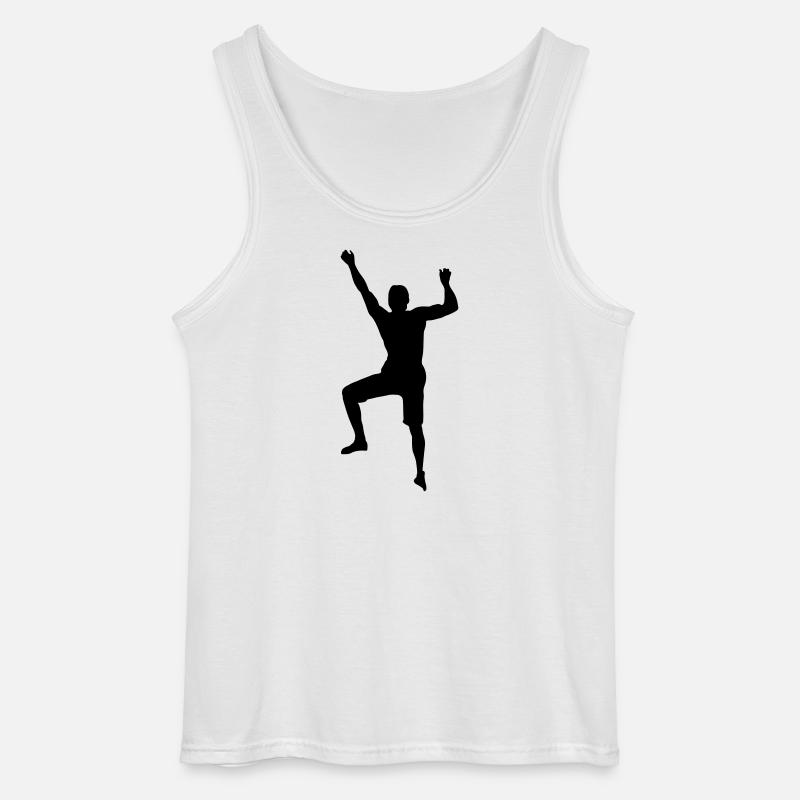 Climbing Power Man – Boulder Challenge - Gildan Men’s Tank Top - white