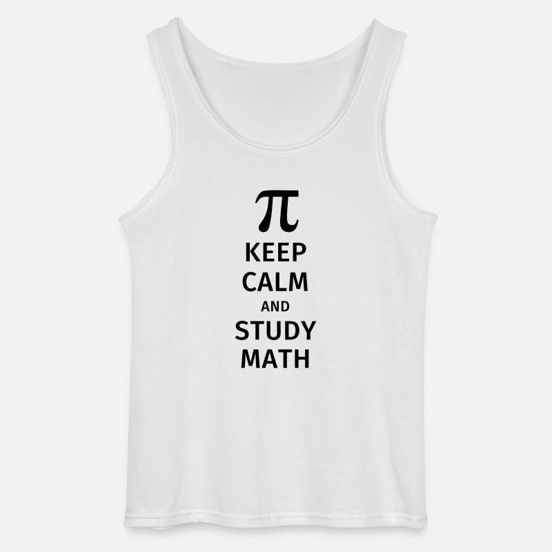 keep calm and study math - Gildan Männer Tank Top - Weiß