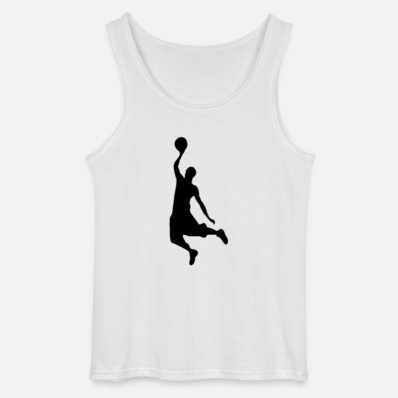 basketball - Gildan Männer Tank Top - Weiß