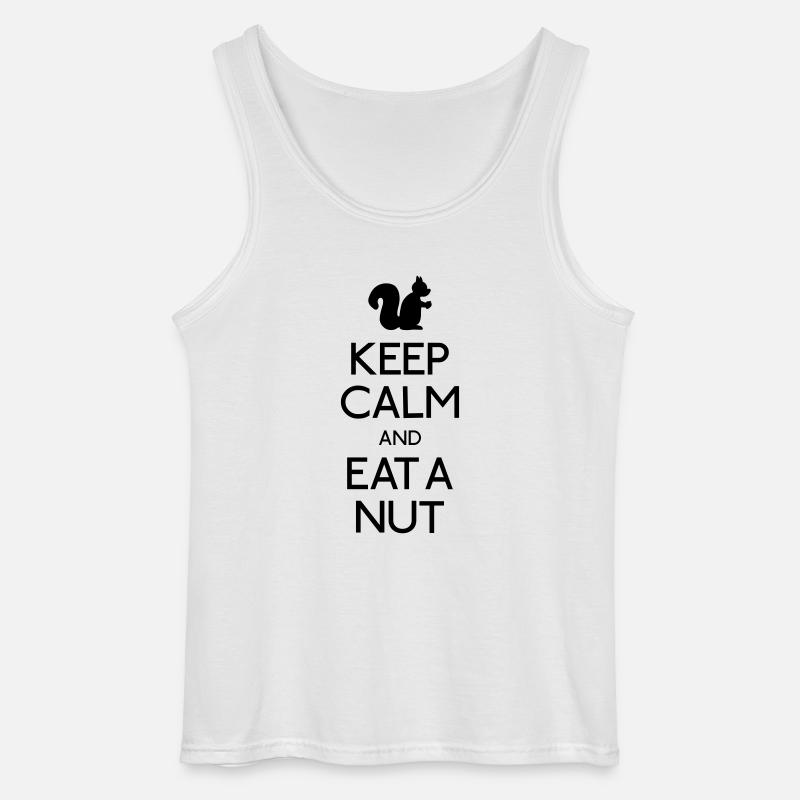 Keep Calm Eichhörnchen - Gildan Männer Tank Top - Weiß
