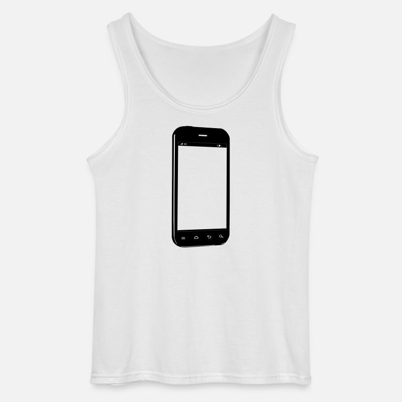 Smartphone - Gildan Männer Tank Top - Weiß