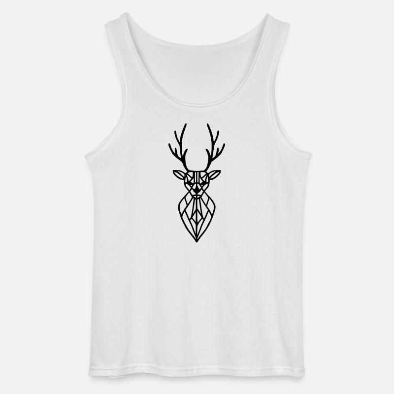 Hirschkopf - Gildan Männer Tank Top - Weiß