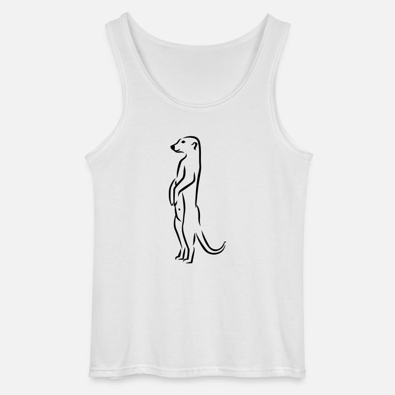 Erdmännchen - Gildan Männer Tank Top - Weiß