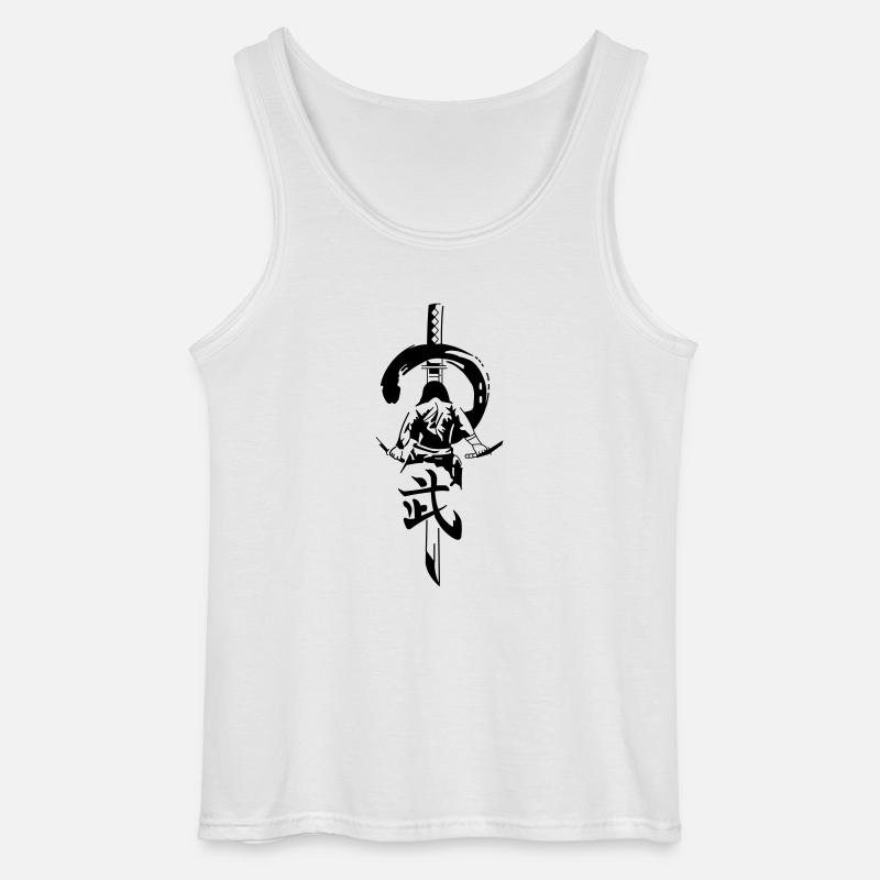 Samurai - Katana - Gildan Männer Tank Top - Weiß