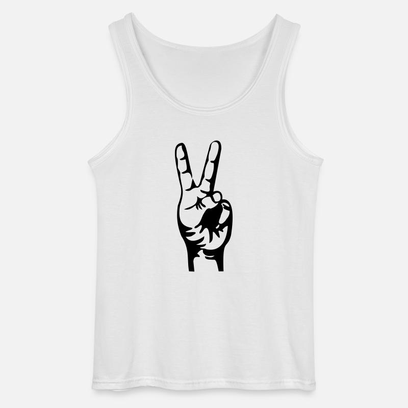 biker wave - Gildan Männer Tank Top - Weiß