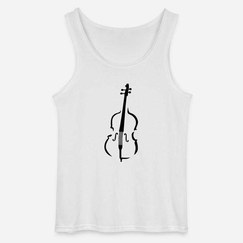 Kontrabass - Gildan Männer Tank Top - Weiß