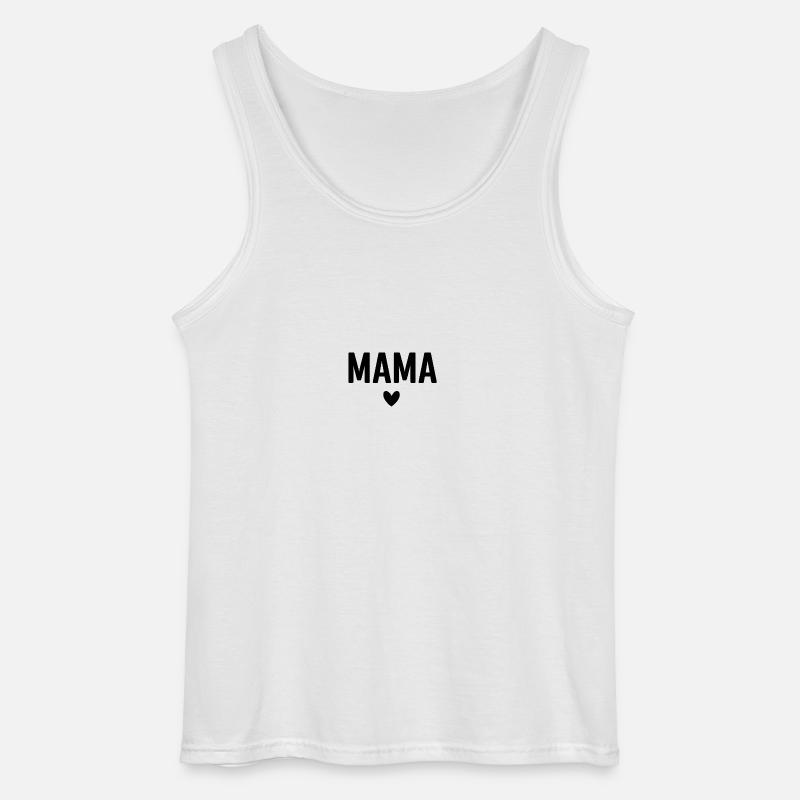 Mama black text - Gildan Männer Tank Top - Weiß