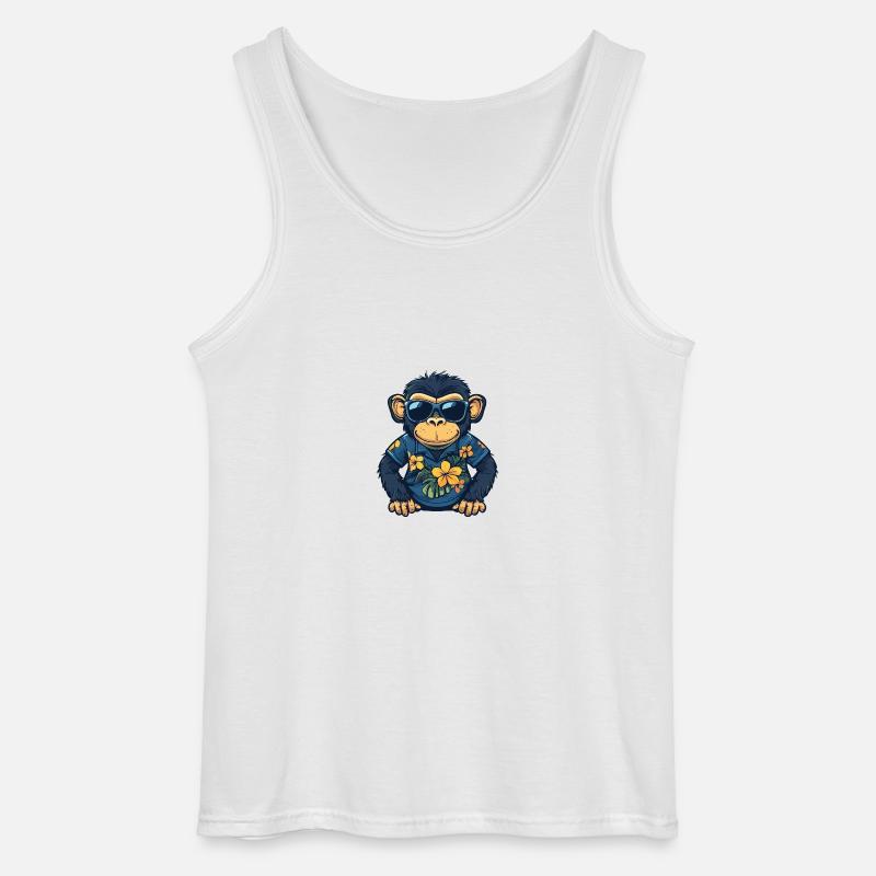 Affe Comic Cool Sommer - Gildan Männer Tank Top - Weiß