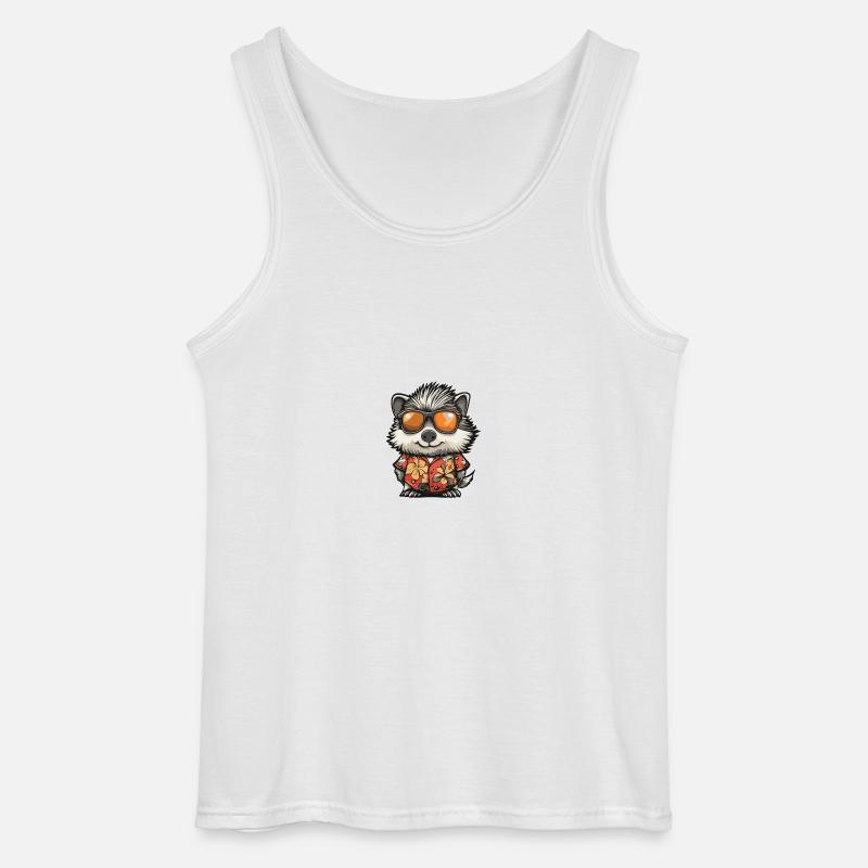 Igel Comic Cool Sommer - Gildan Männer Tank Top - Weiß