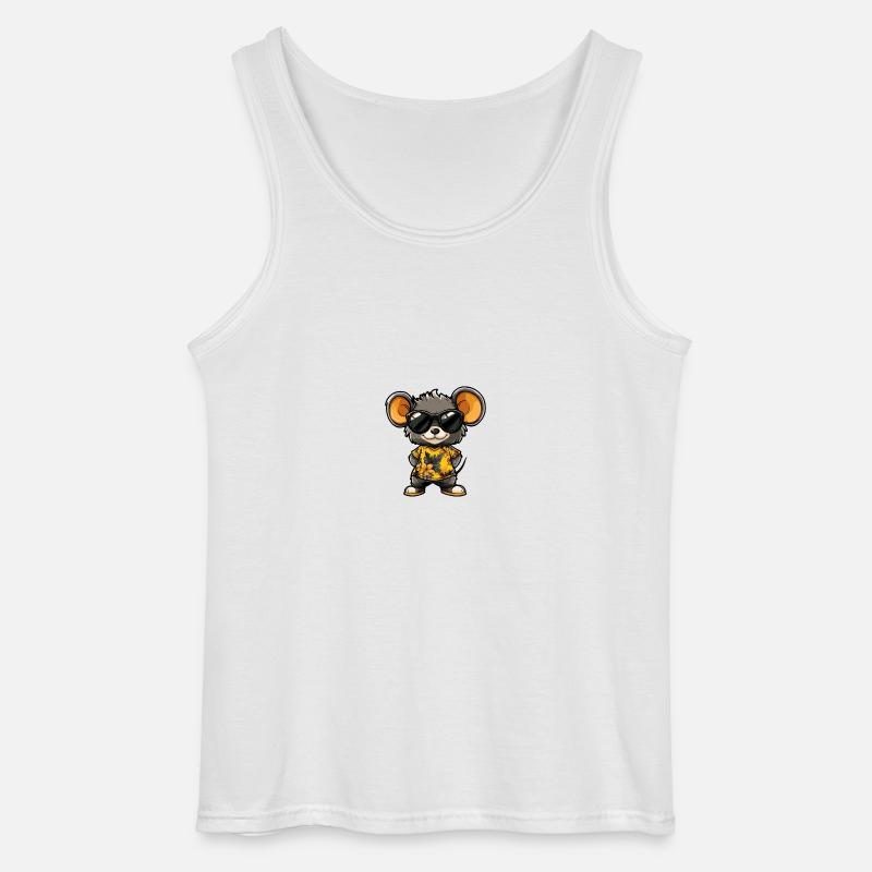 Maus Comic Cool Sommer - Gildan Männer Tank Top - Weiß
