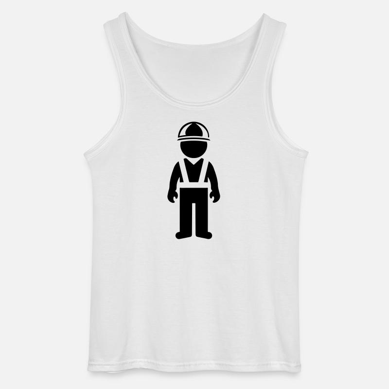 Construction worker - Gildan Men’s Tank Top - white