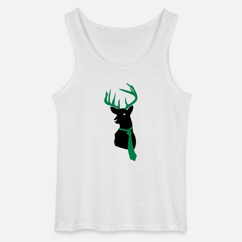 hirsch mit krawatte - Gildan Männer Tank Top - Weiß