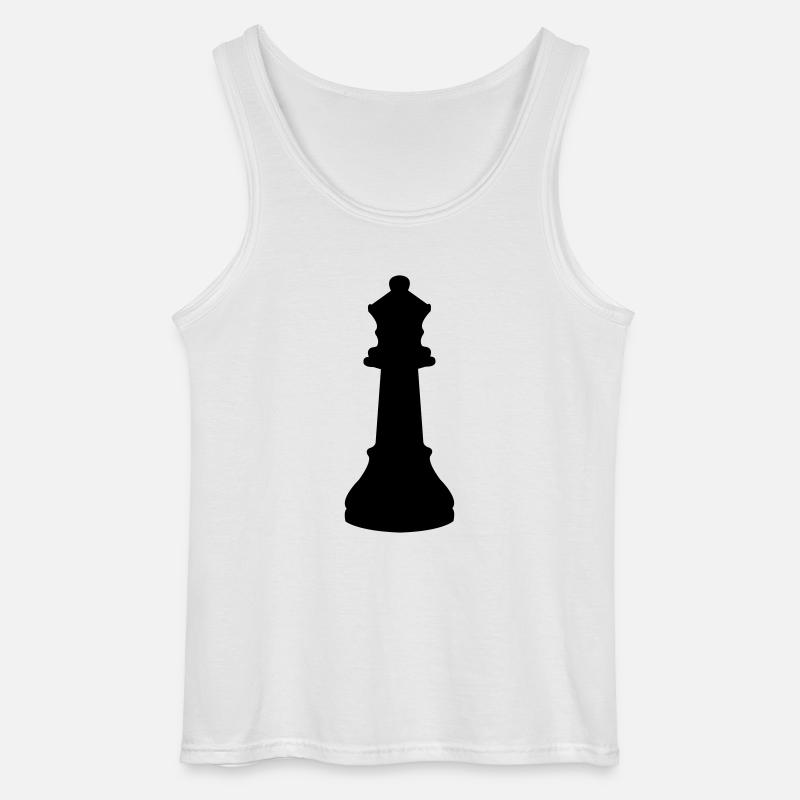 schach_dame - Gildan Männer Tank Top - Weiß