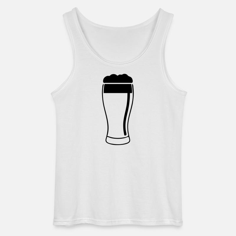 Bierglas mit üppigem Schaum - Gildan Männer Tank Top - Weiß