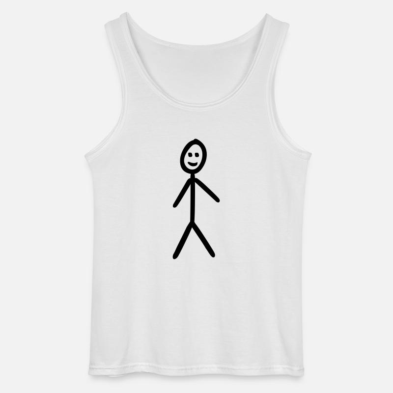 Strichmännchen - Gildan Männer Tank Top - Weiß