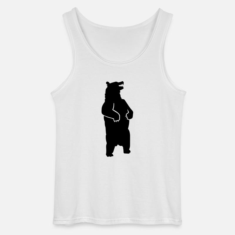 Bär - Gildan Männer Tank Top - Weiß