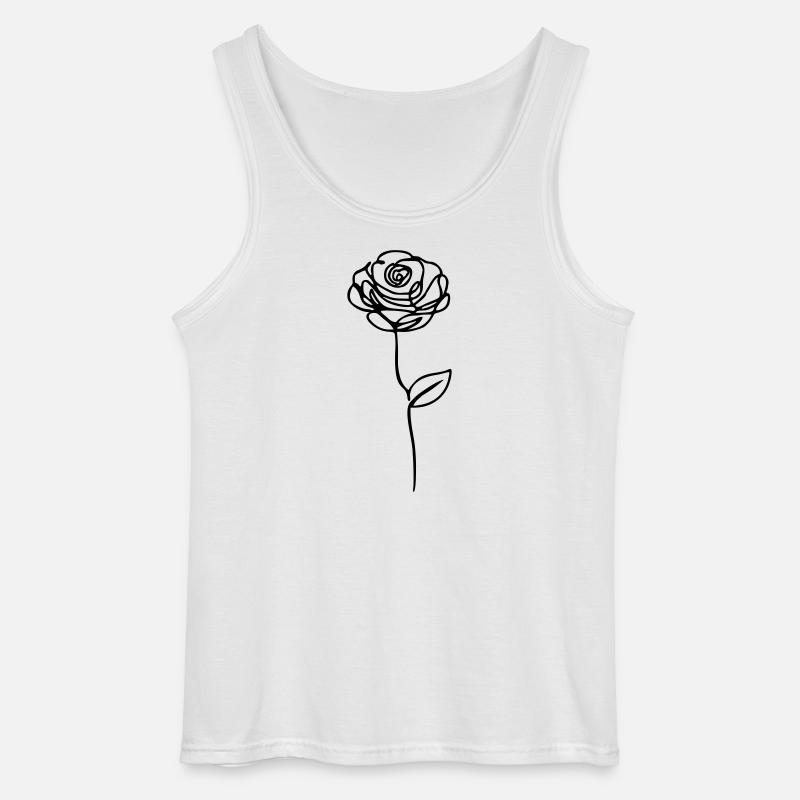 Rose - Gildan Männer Tank Top - Weiß
