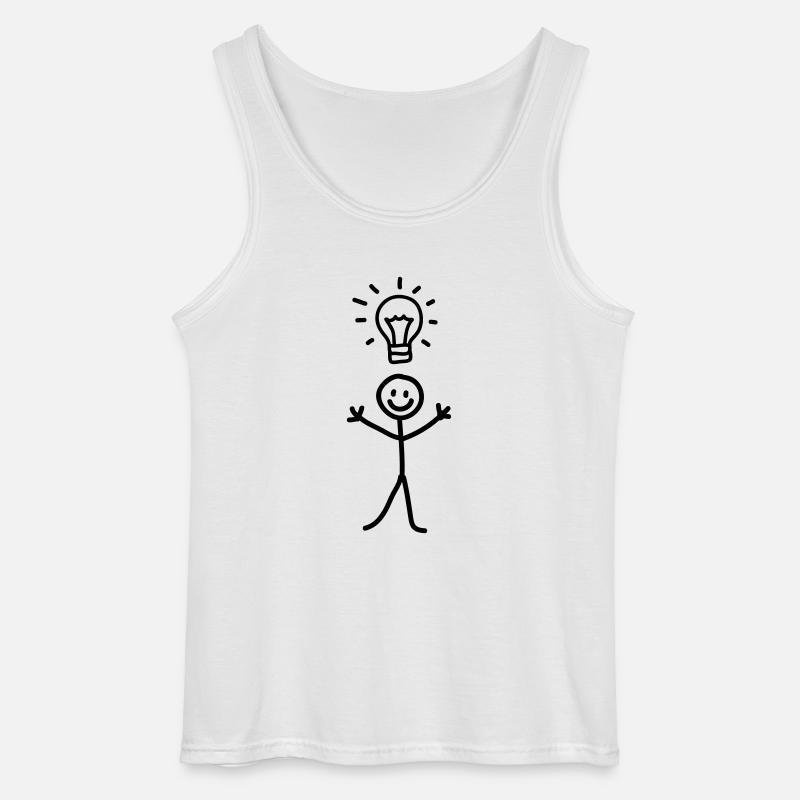 Männchen Idee - line - Gildan Männer Tank Top - Weiß