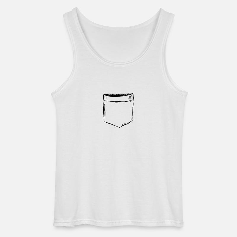 Brusttasche Comic Draw - Gildan Männer Tank Top - Weiß