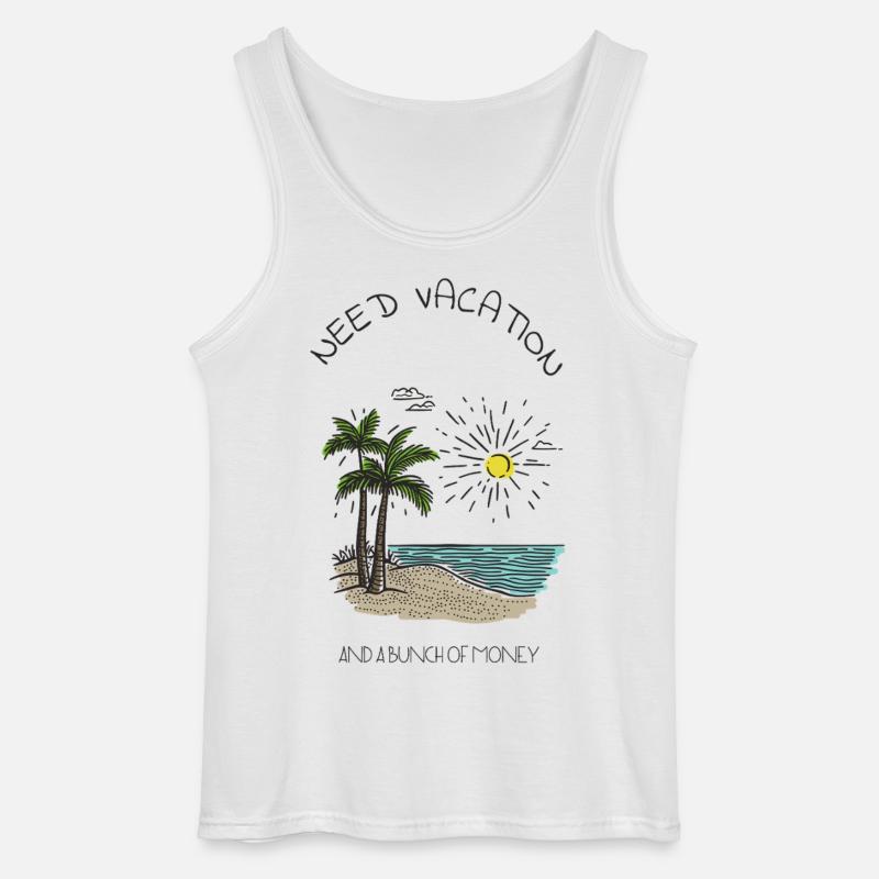 Need Vacation - Gildan Männer Tank Top - Weiß
