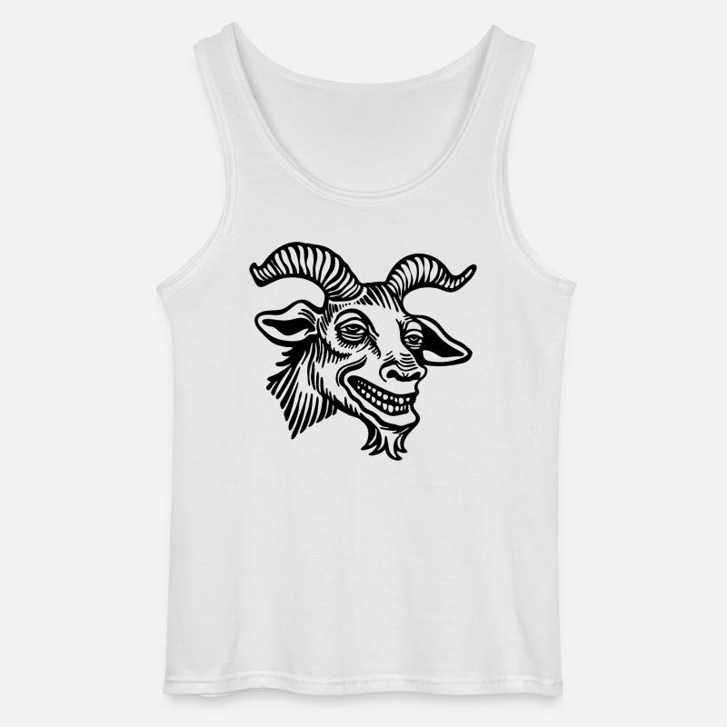 Steinbock Ziege - Gildan Männer Tank Top - Weiß