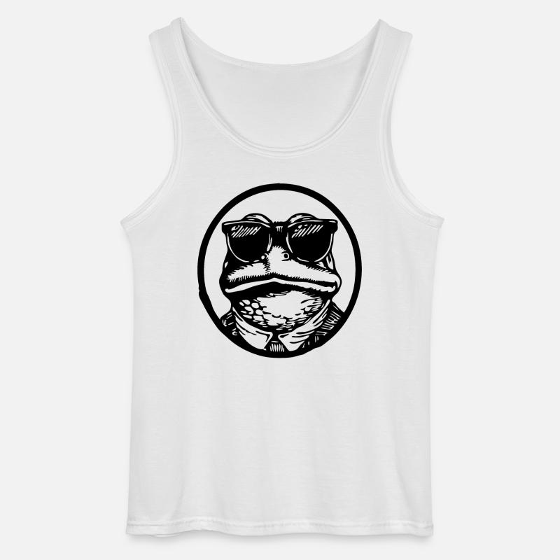 Frosch Kröte - Gildan Männer Tank Top - Weiß