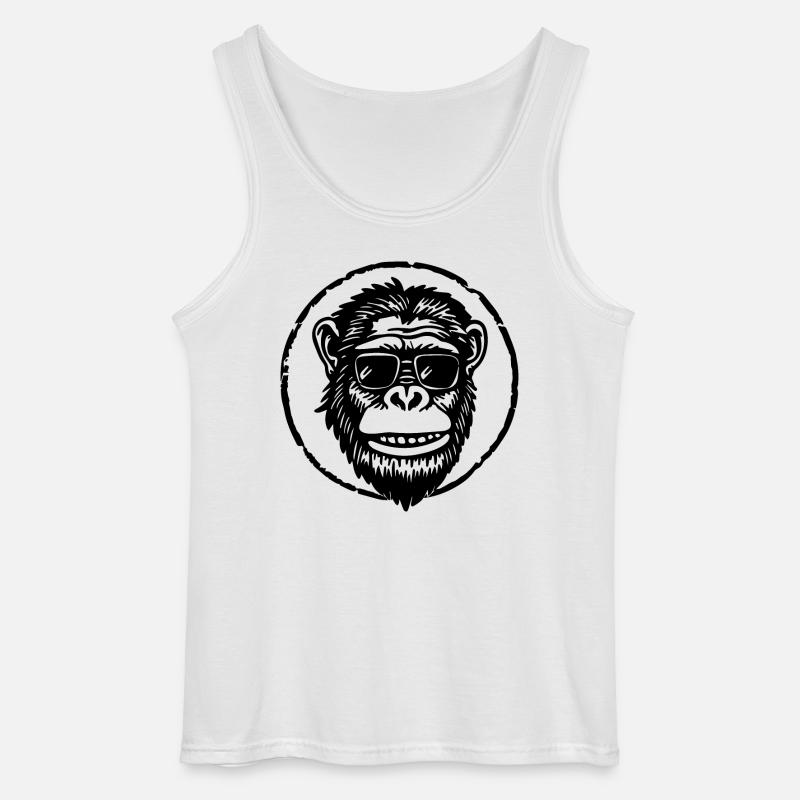 Affe Affengesicht - Gildan Männer Tank Top - Weiß