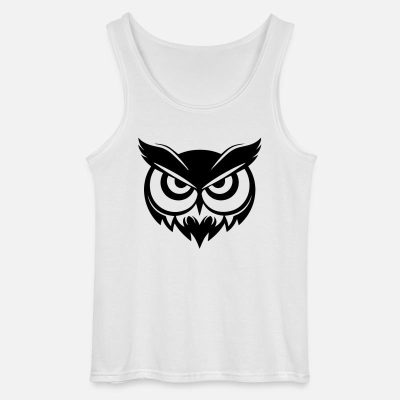 Eule Eulen Vogel - Gildan Männer Tank Top - Weiß