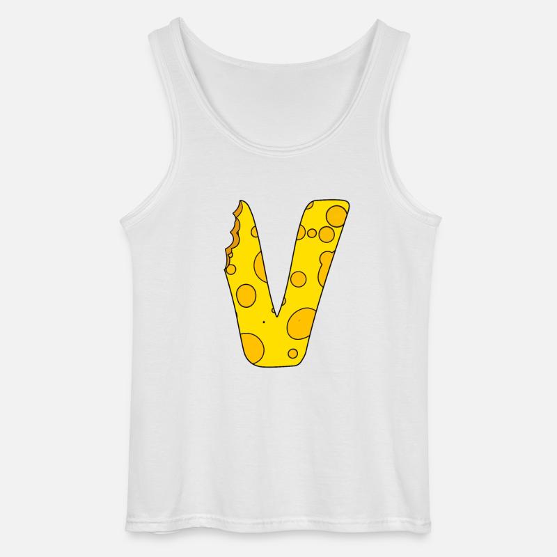 Buchstabe V - Gildan Männer Tank Top - Weiß