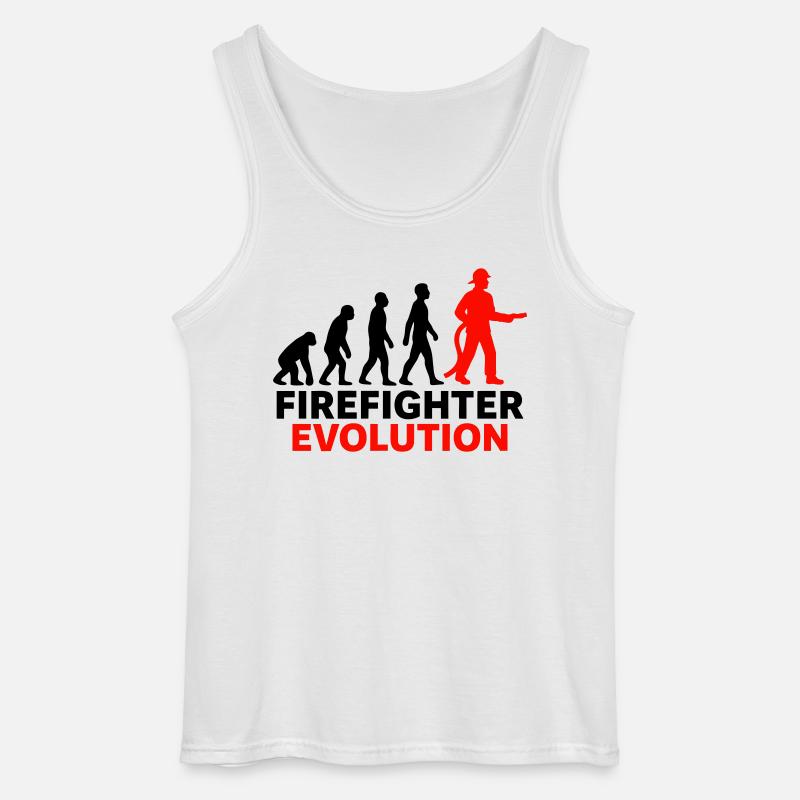 Feuerwehr Evolution Held Geschenk Cool - Gildan Männer Tank Top - Weiß
