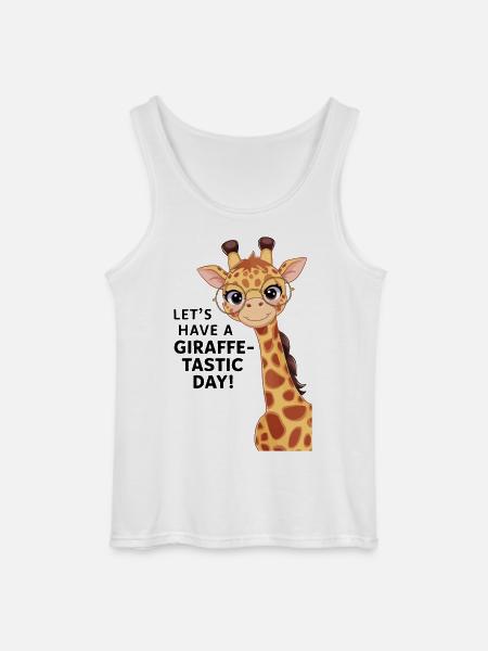 Let’s have a fantastic day - Funny giraffe - Gildan Men’s Tank Top - white