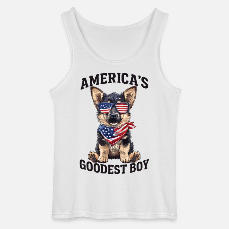 Amerikas Bester Schäferhund - Gildan Männer Tank Top - Weiß