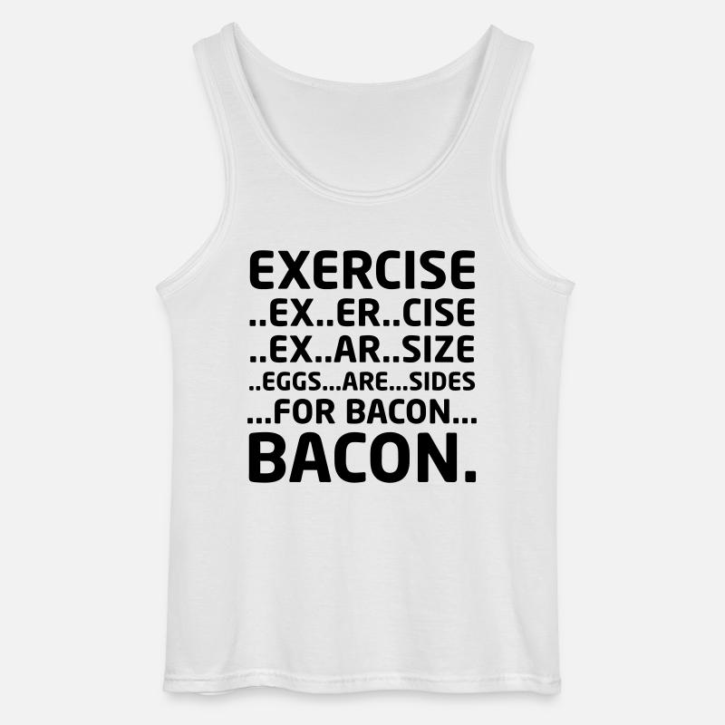 Bacon Logical Deduction - Gildan Männer Tank Top - Weiß