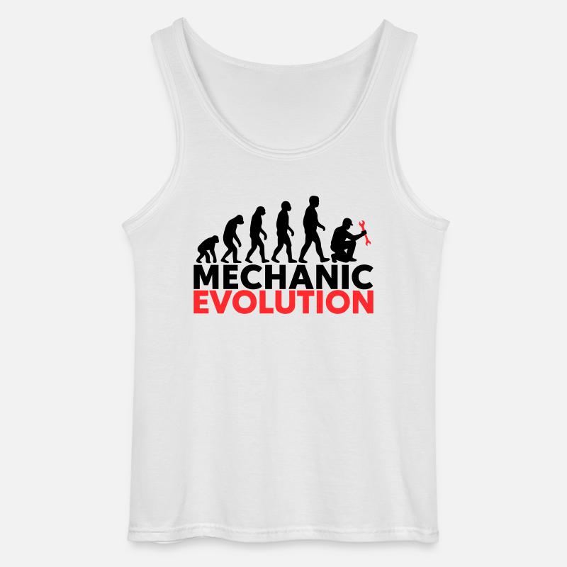 Mechanic Evolution Schrauber - Gildan Männer Tank Top - Weiß
