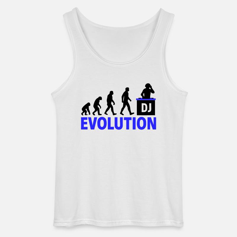 DJ Evolution Musikliebhaber Design - Gildan Männer Tank Top - Weiß