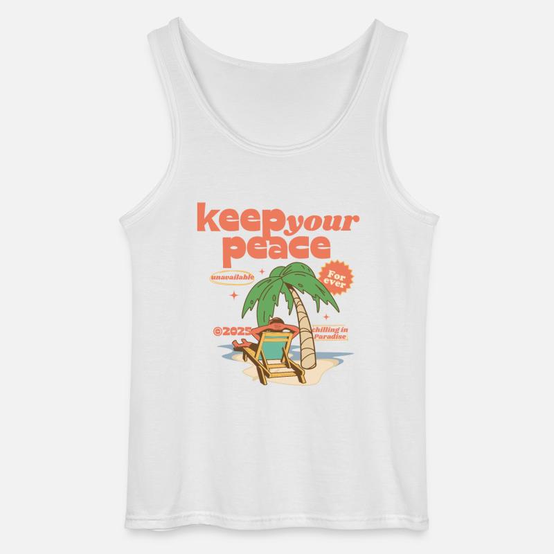 Keep your Peace - Gildan Männer Tank Top - Weiß