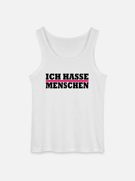 Ich hasse menschen - Gildan Männer Tank Top - Weiß