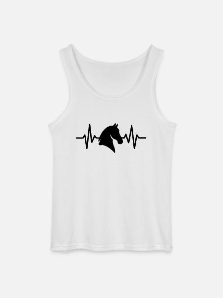 Riding Heartbeat - Gildan Men’s Tank Top - white