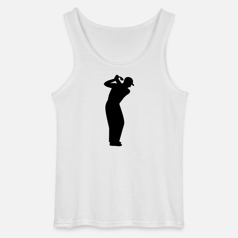 Golfer beim Abschlag - Gildan Männer Tank Top - Weiß