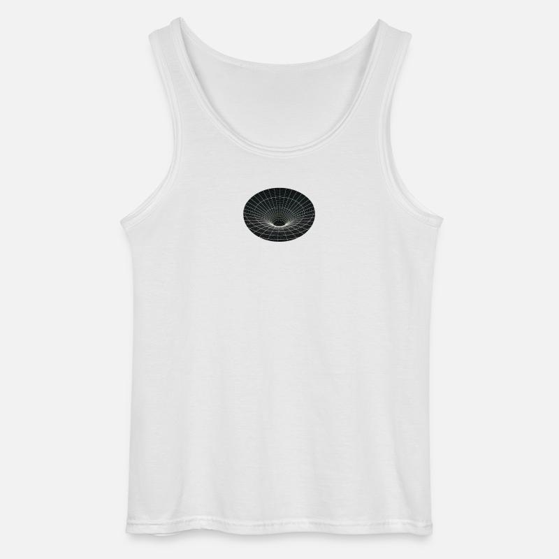 Vortex Grid Wormhole - Gildan Men’s Tank Top - white