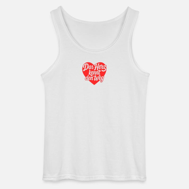 Das Herz kennt den Weg - Gildan Männer Tank Top - Weiß