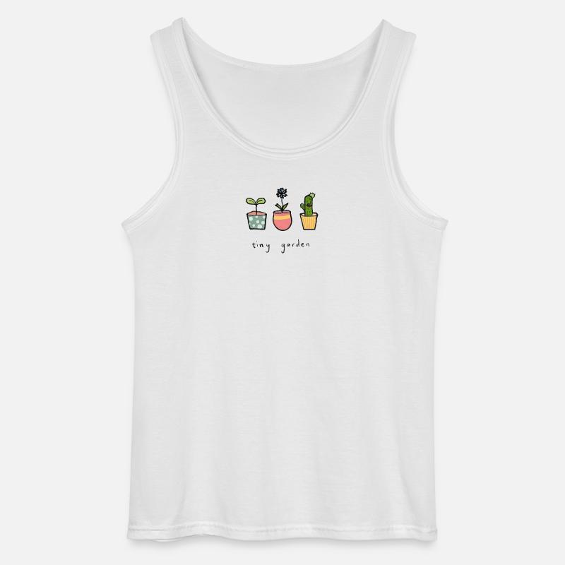 Tiny Garden Blumentöpfe - Gildan Männer Tank Top - Weiß