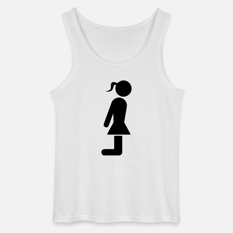 BDSM SUB - Gildan Männer Tank Top - Weiß