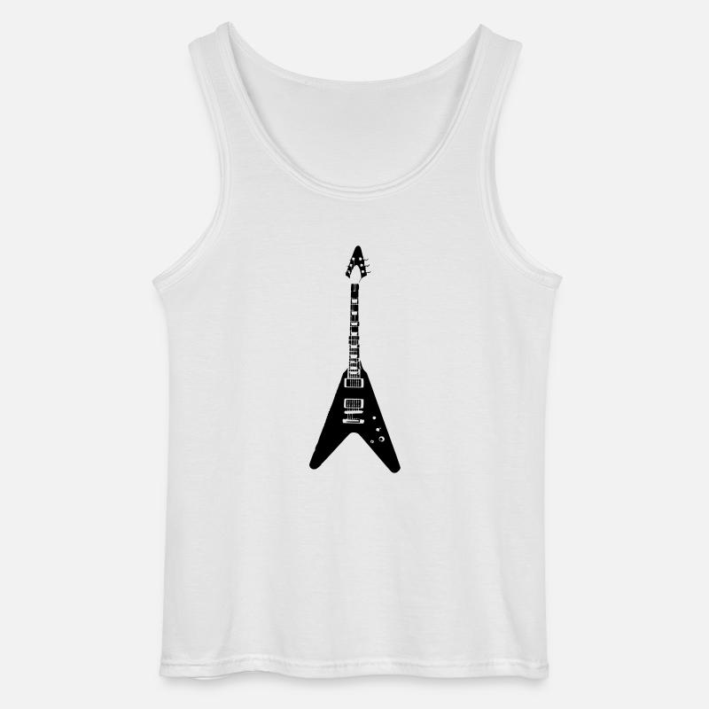 e-gitarre - Gildan Männer Tank Top - Weiß