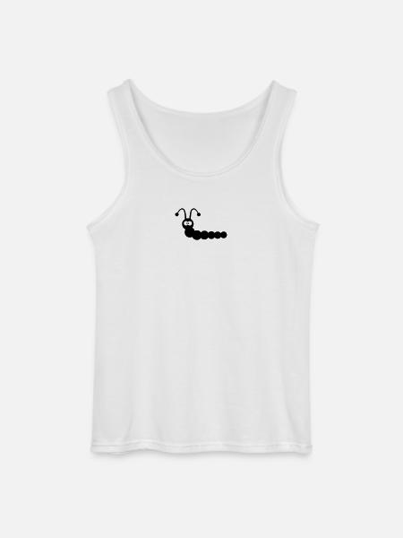 Lustiger Wurm - Gildan Männer Tank Top - Weiß