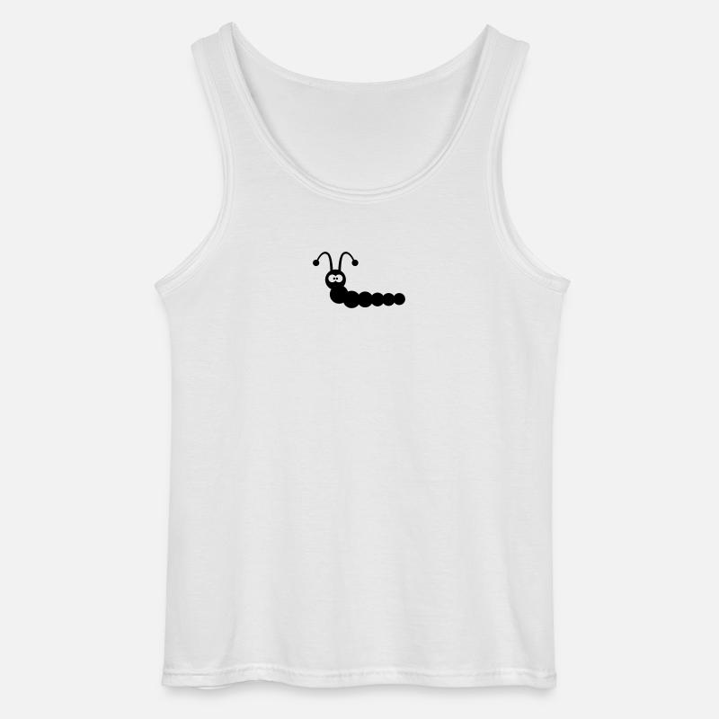 Lustiger Wurm - Gildan Männer Tank Top - Weiß
