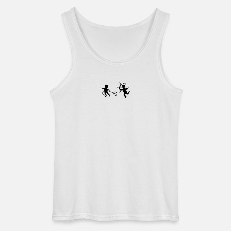Ein kleiner Teufel und ein Engel - Gildan Männer Tank Top - Weiß