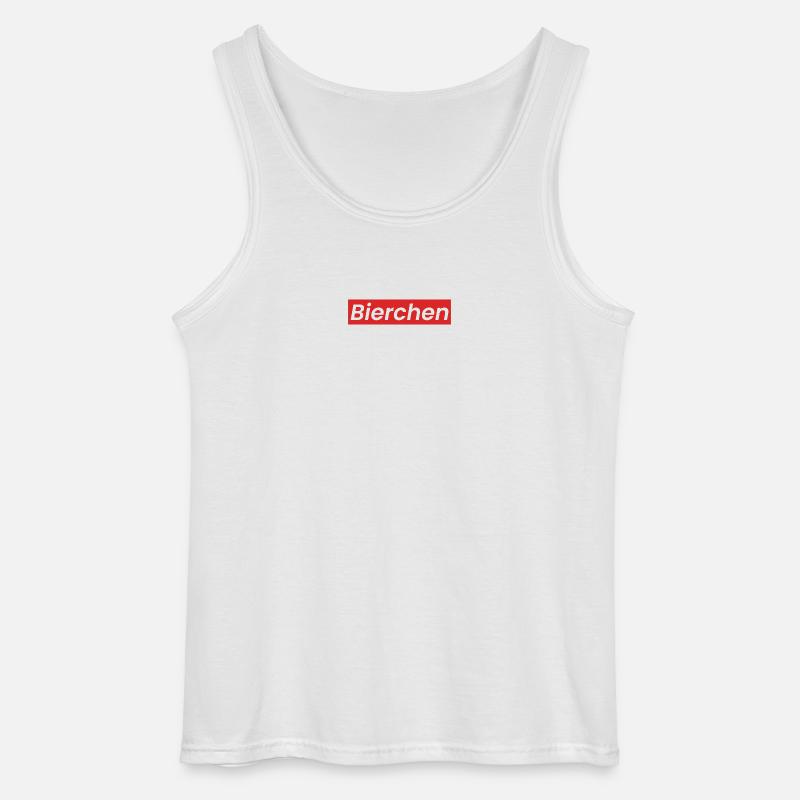 Bierchen Logo - Gildan Männer Tank Top - Weiß