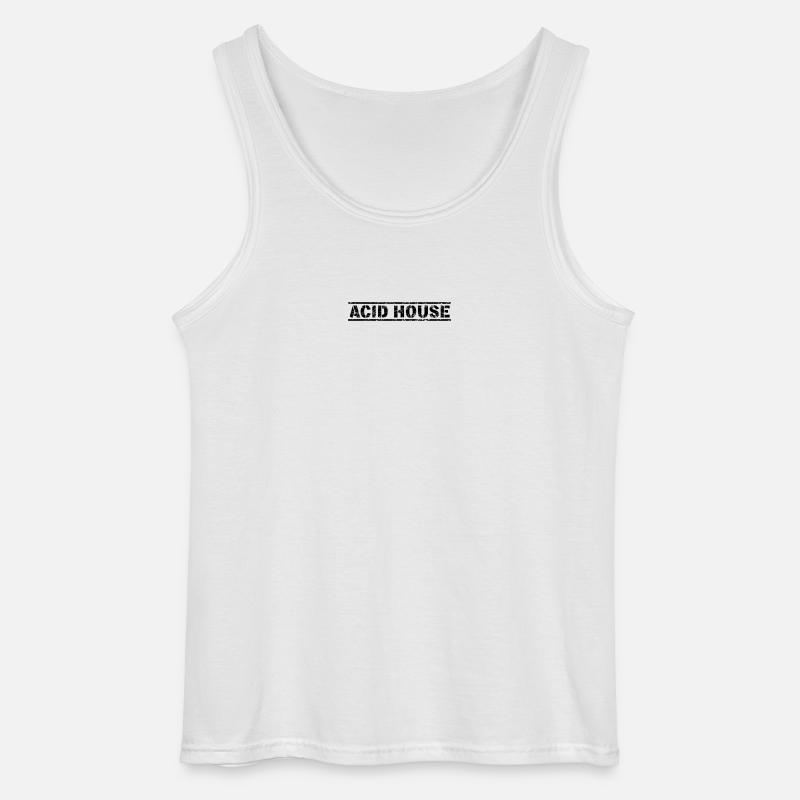 Acid House - Gildan Männer Tank Top - Weiß