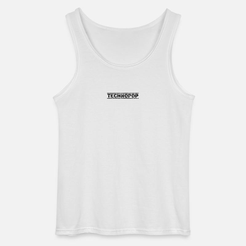 Technopop - Gildan Männer Tank Top - Weiß